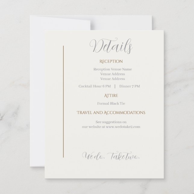 Detaljkort Vi gör Take Two Andra bröllop (Framsida)