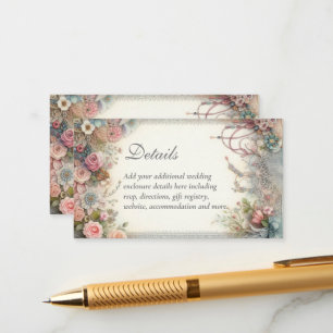 DETALJKortet Maximalist Blommigt Shabby chic Vinta Tilläggskort