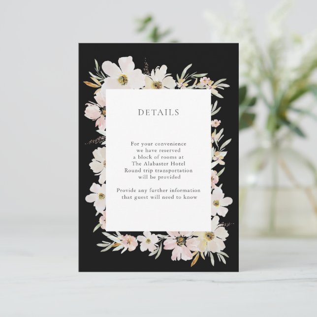Detaljpersika för grädda och  vattenfärgsblommor tilläggskort (Stående Fram)