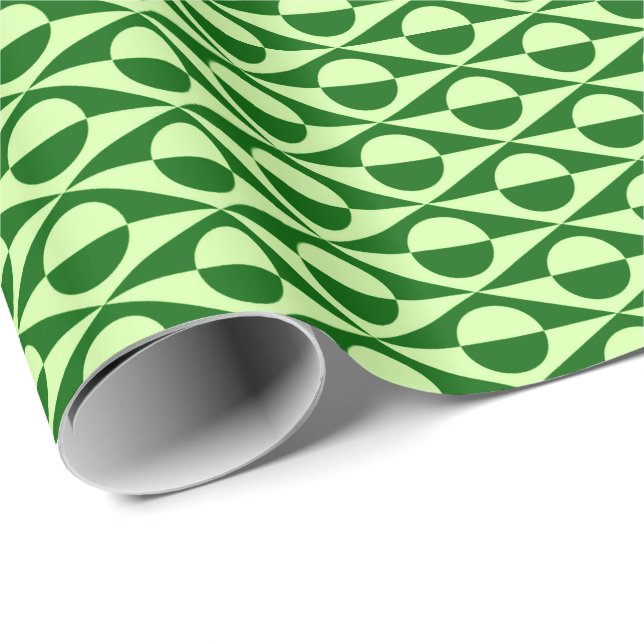 DetÅrhundrade görar grön moderna geometriska, Presentpapper (Rullad Hörn)