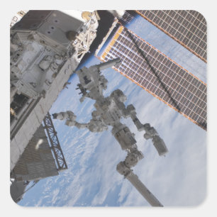 Detbyggde Dextre robotic systemet 2 Fyrkantigt Klistermärke