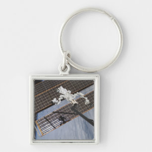 Detbyggde Dextre robotic systemet 3 Fyrkantig Silverfärgad Nyckelring