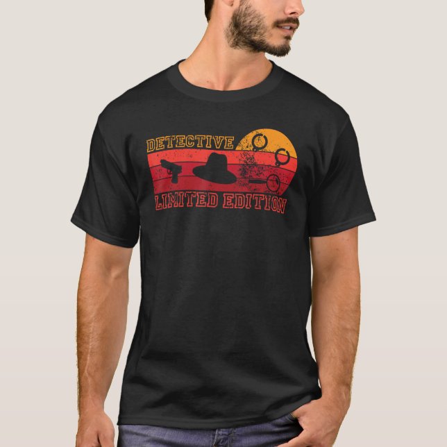 Detective  Adition Retro Spy Investigator Job Desi T Shirt (Framsida)