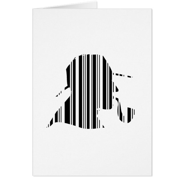 DETECTIVE BAR CODE Rör Rökande Streckkodsmönster Hälsningskort (Framsidan)