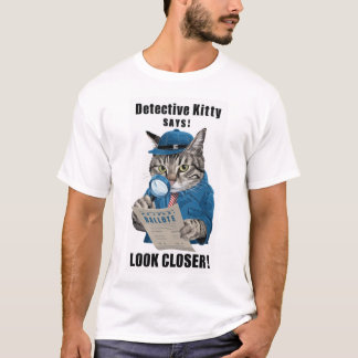 Detective Cat Illustration T Shirt