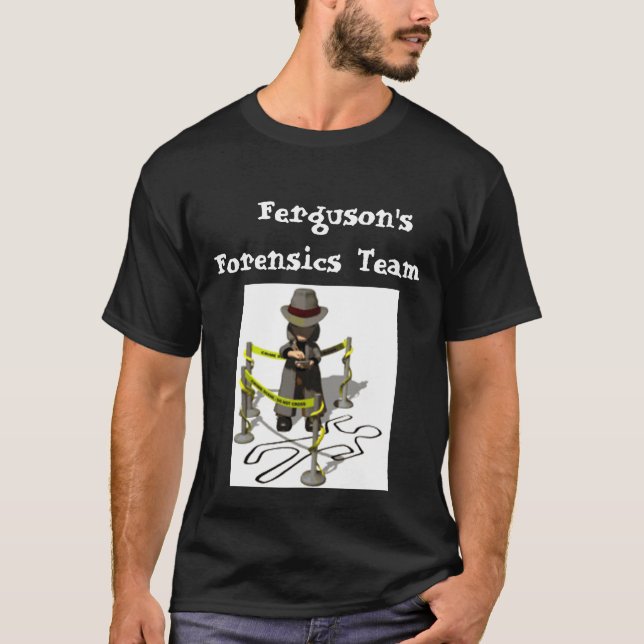 detective_crime_scene_lw   Ferguson'sForensics… Tee Shirt (Framsida)