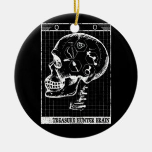 Detectorist Brain Scan Metall Detector Treasure Julgransprydnad Keramik