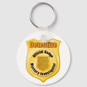 Detektiv Badge Keychain Nyckelring