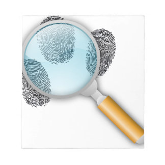 Detektiv Clues Hitta Finger Fingerprint Mystoppes Anteckningsblock
