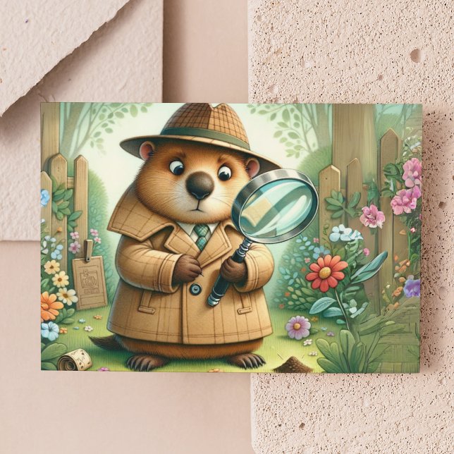 Detektiv Groundhog Vykort (Skapare uppladdad)