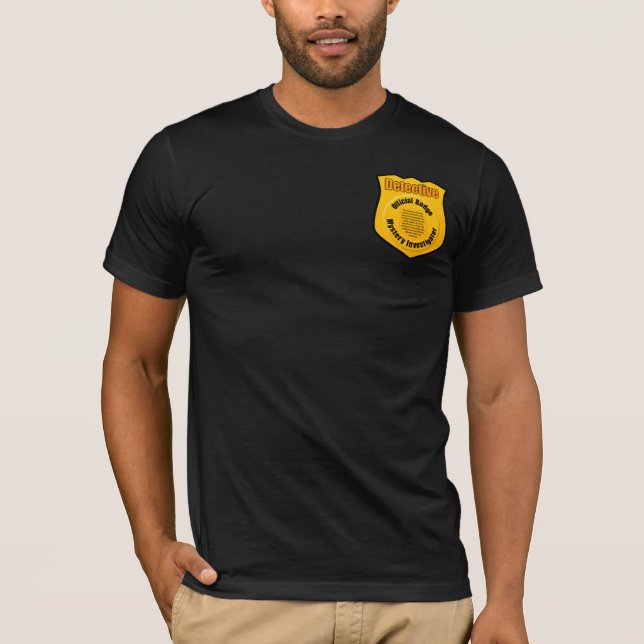 Detektiv- hemligt utredareemblem t-shirt (Framsida)