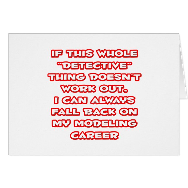 Detektiv Humor... Modelleringskort Hälsningskort (Framsidan Horizontal)