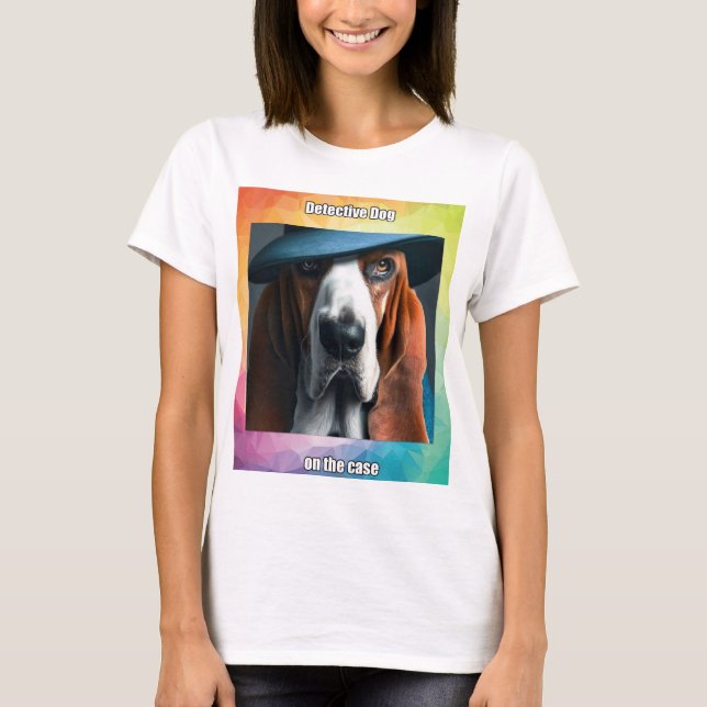 Detektiv Hund T Shirt (Framsida)