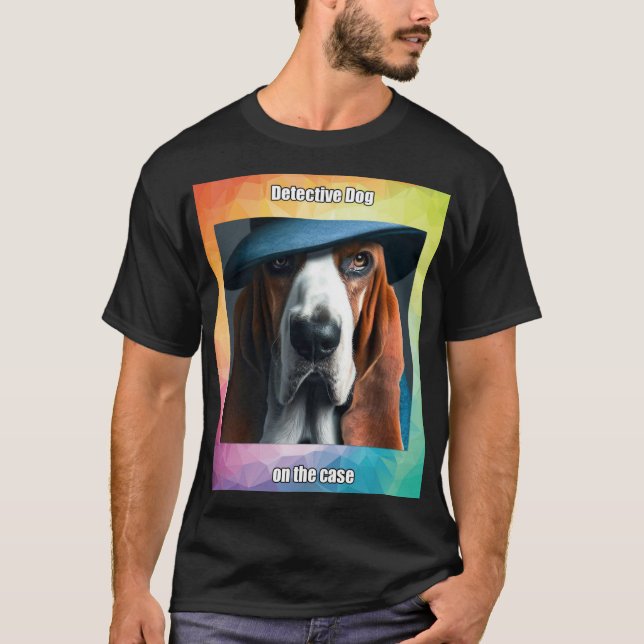 Detektiv Hund T Shirt (Framsida)