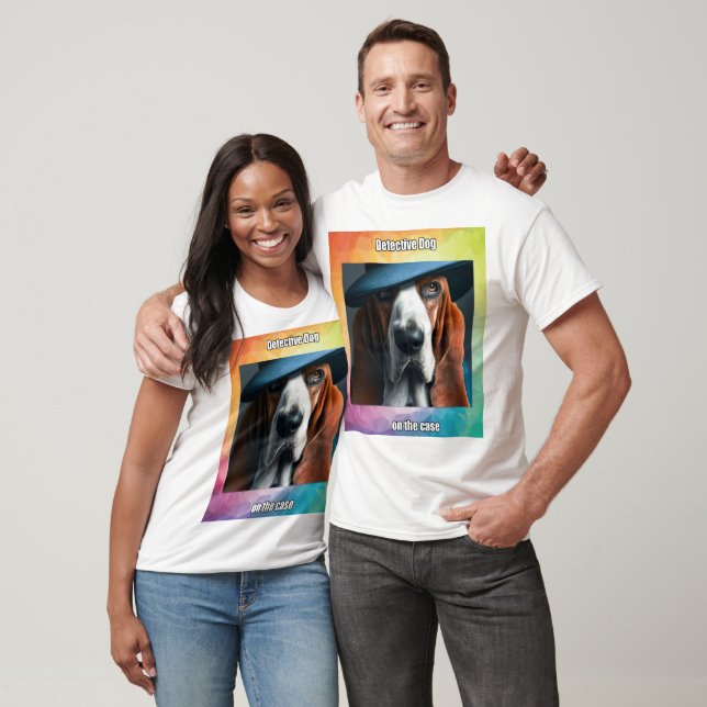 Detektiv Hund T Shirt (Unisex)