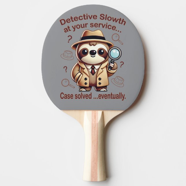"Detektiv Latmask" Latmask Privatdeckare Pingisracket (Framsidan)