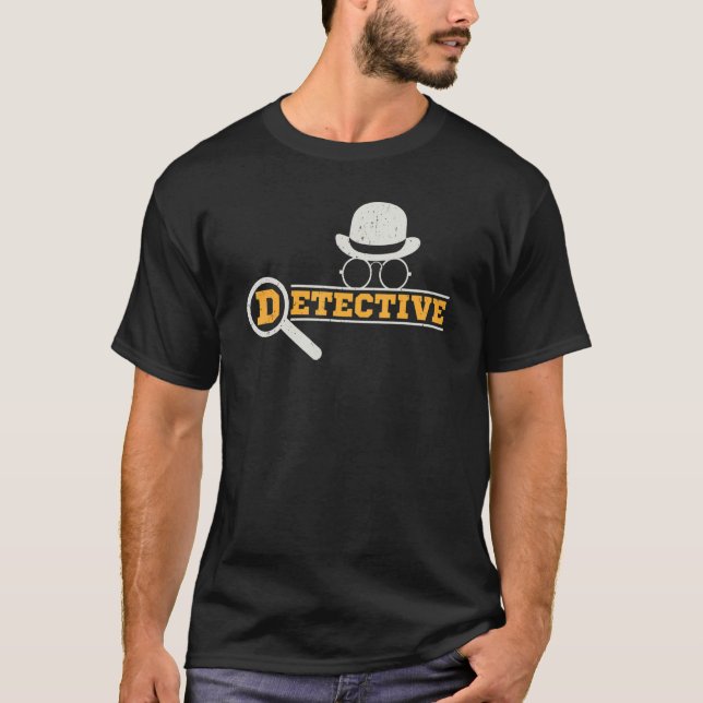 Detektiv Magnifying Glass T Shirt (Framsida)