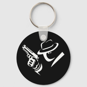 Detektiv- Mobster Keychain 2 Nyckelring