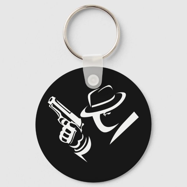 Detektiv Mobster Keychain 2 Nyckelring (Framsida)