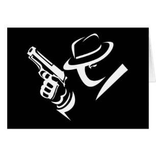 Detektiv- Mobsterkort 2 Hälsningskort