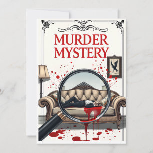 Detektiv Murder Mystoppinbjudan DIY Inbjudningar