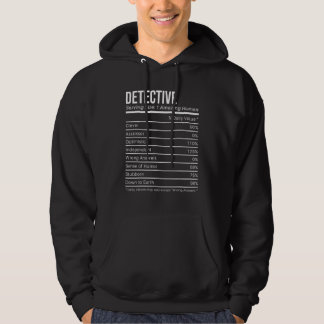 detektiv Näringsvärde Nutrition Facts Hoodie