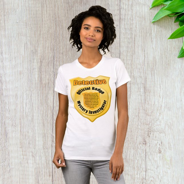 Detektiv Officiell Badge Mystopputredare T Shirt (Skapare uppladdad)