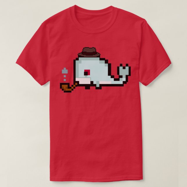Detektiv Pixel Whale T Shirt (Design framsida)