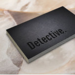 Detektiv Professionell Black Bold Minimum Visitkort<br><div class="desc">Professionell Black Out-Affärskort.</div>