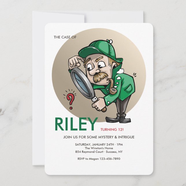 Detektiv Sherlock Inbjudan (Framsida)