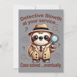 "Detektiv Sloth" Sloth Private Öga Inbjudningar