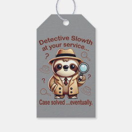 "Detektiv Sloth" Sloth Private Öga Presentetikett