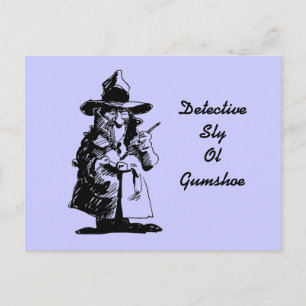 Detektiv Sly Ol Gumshoe Murder Mystoppsleuth Vykort