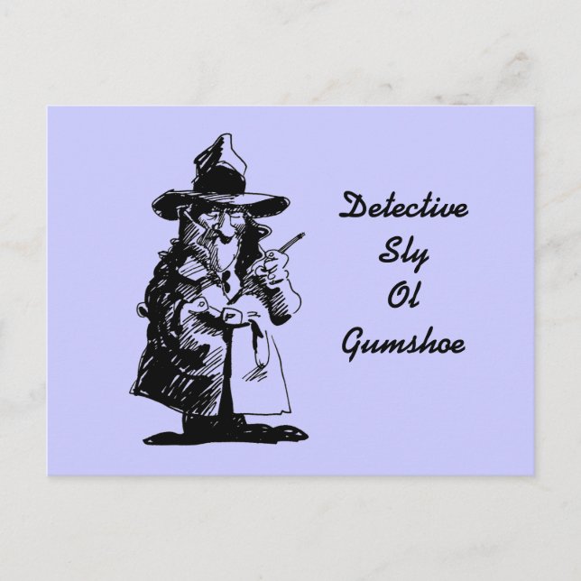 Detektiv Sly Ol Gumshoe Murder Mystoppsleuth Vykort (Framsida)