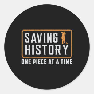 Detektor Detectorist Metall upptäcker Gift Idea Runt Klistermärke