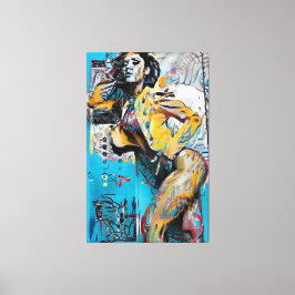 'Determined' Abstrakt Woman Silhouette Wall Art Canvastryck