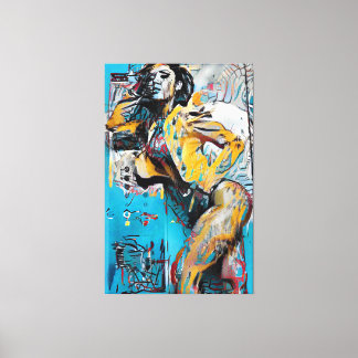 'Determined' Abstrakt Woman Silhouette Wall Art Canvastryck