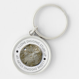 Deteting gåva för noveltymetall - keychain rund silverfärgad nyckelring