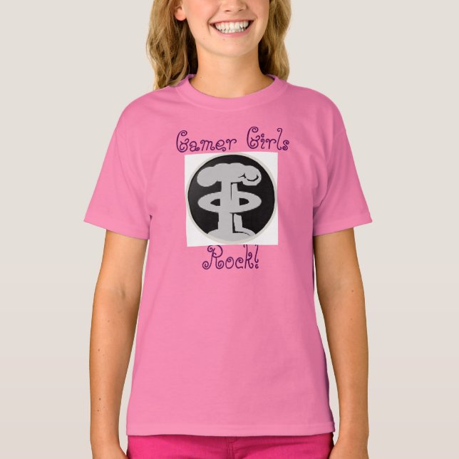 Deth Grip Gaming's Gamer Girls Sten Kids T-Shirt (Framsida)