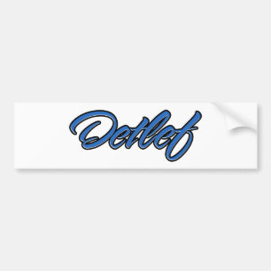 Detlef Namn blue Aufkleber Sticker Autoaufkleber Bildekal
