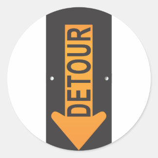 Detour Runt Klistermärke
