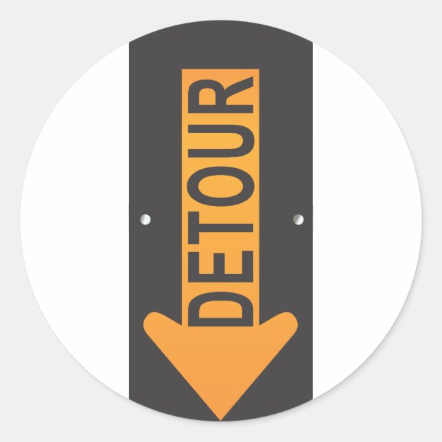 Detour Runt Klistermärke (Framsida)