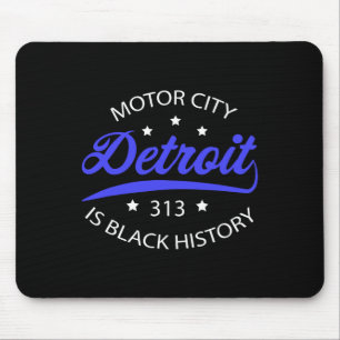 Detroit 313 Motor City Svarta historiemånaden Musmatta
