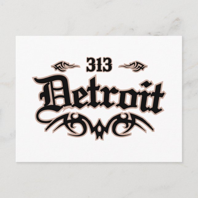 Detroit 313 vykort (Framsida)