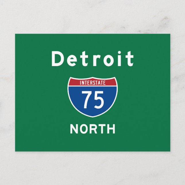 Detroit 75 vykort (Framsida)