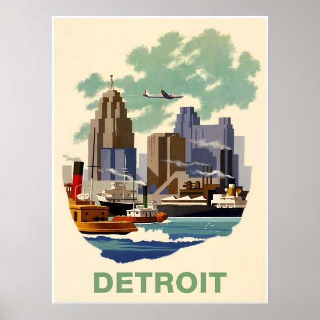 Detroit-affisch Poster (Framsidan)