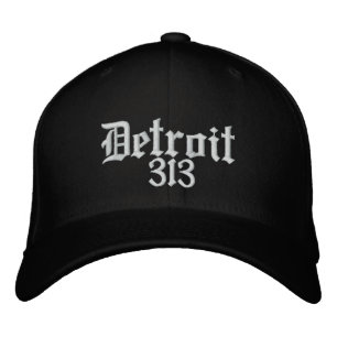 Detroit Area-kod 313 Broderad Keps
