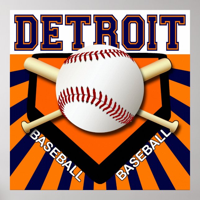 DETROIT BASEBALL POSTER (Framsidan)