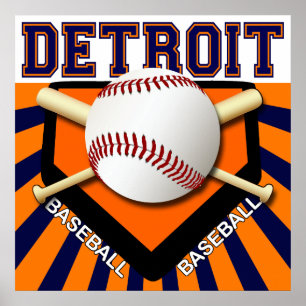 DETROIT BASEBALLAFFISCH POSTER