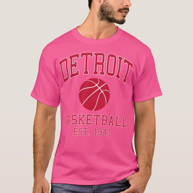 Detroit Basketball T Shirt (Framsida)